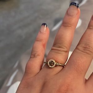 Le vian champagne diamond circle ring